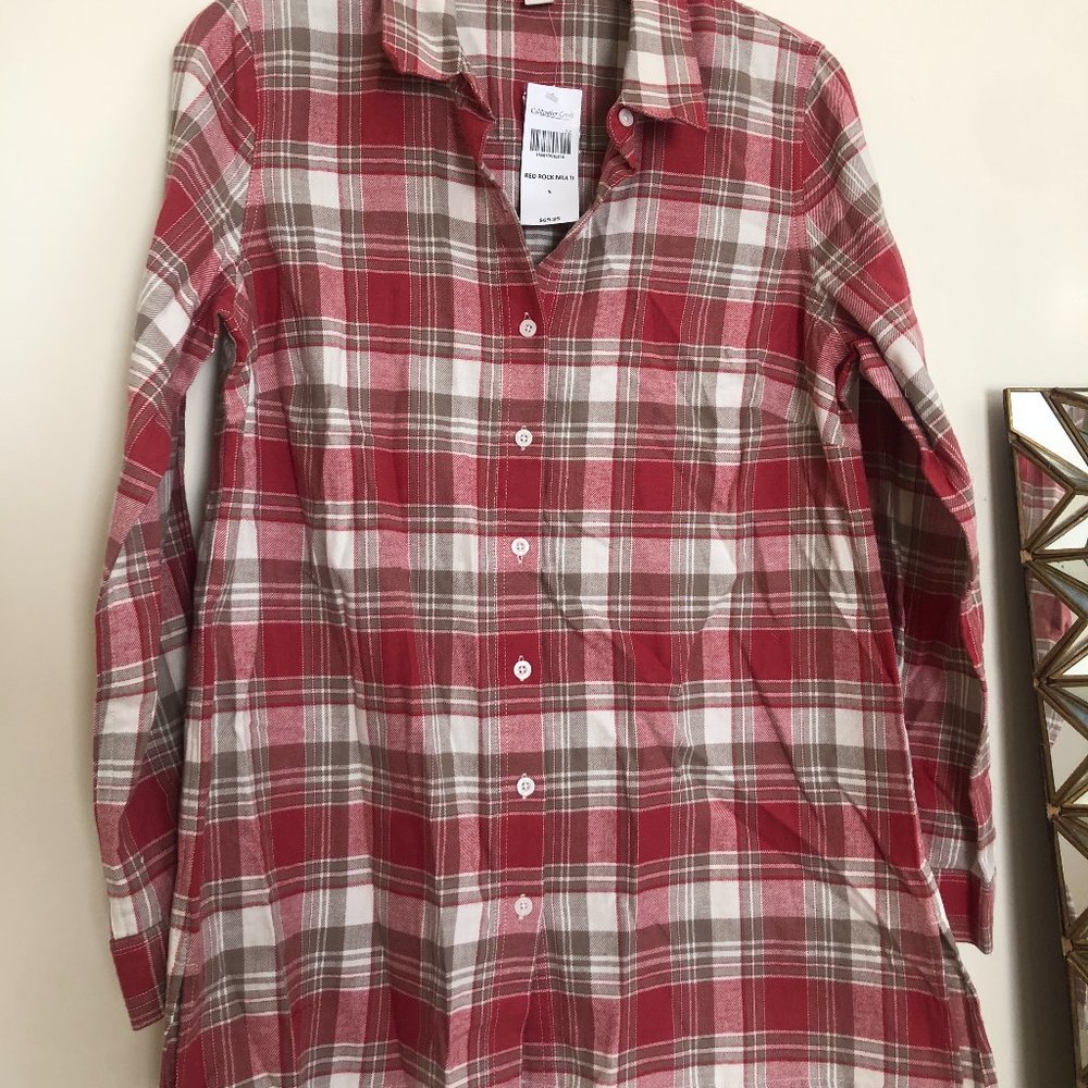 NWT COLDWATER CREEK BUTTON UP SHIRT 100% COTTON S